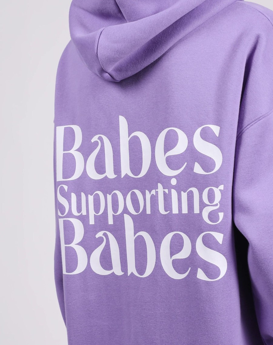 Ladies Brunette the Label | Big Sister Hoodie - "Babes Supporting Babes" | Violet