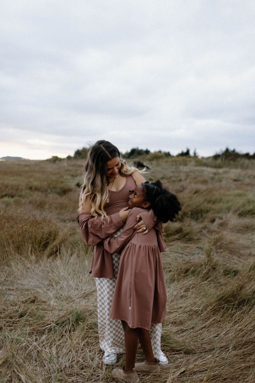 Mini Jax + Lennon | Empire Dress - Youth Bronzed Rose