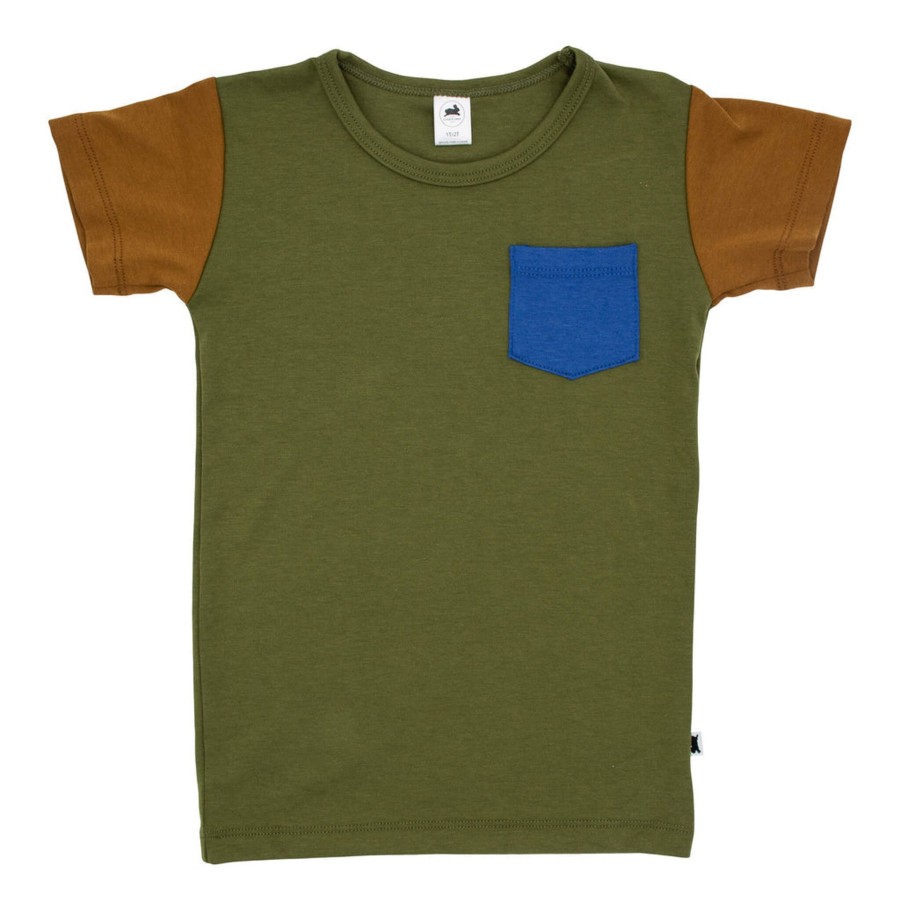 Mini Little & Lively | Slim Fit Pocket T-Shirt - Colourblock