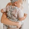 Mini Jax + Lennon | Ribbed Lettuce Hem Tee Speckled Oat