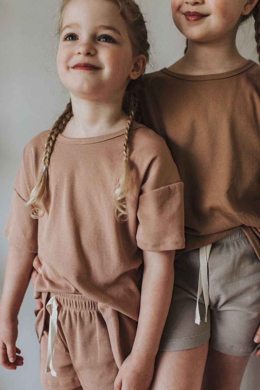 Mini Jax + Lennon | Ribbed Boxy Lounge Tee